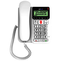 BT Décor 2600 Corded Telephone with Answering Machine & Nuisance Call Blocker, White